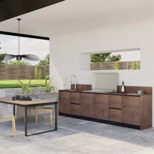 cuisine d'été extérieure sur mesure projet modélisation 3D étude chiffrage