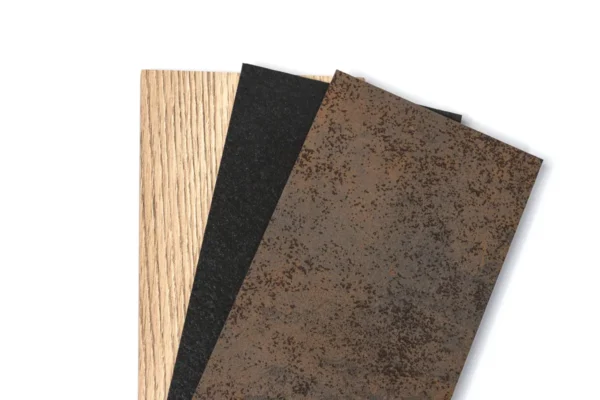 Coffret 3 échantillons cuisine d'été extérieur plan de travail facade compact céramique