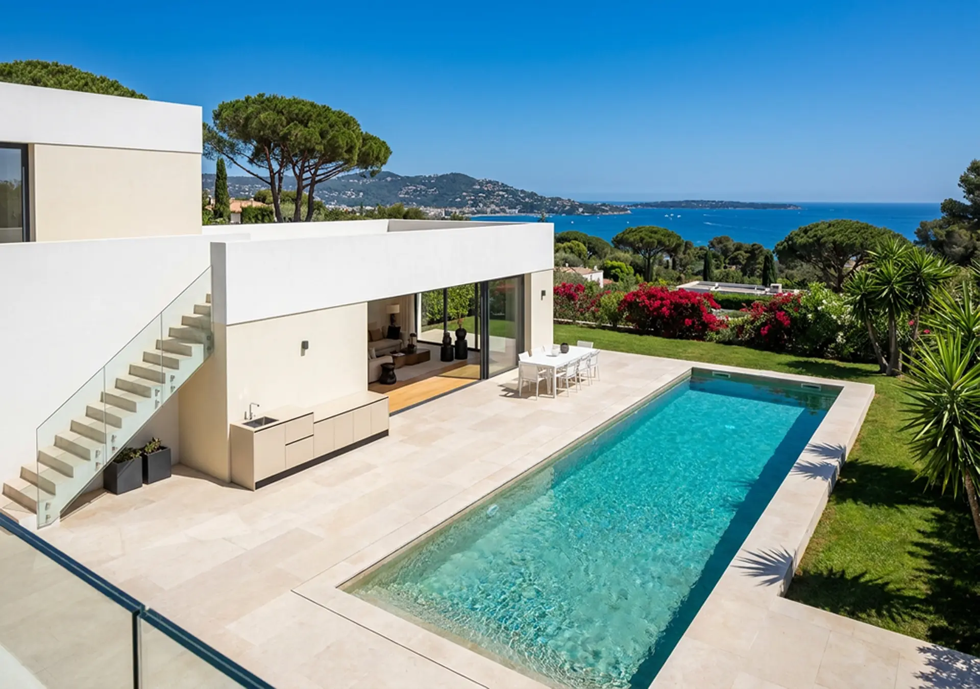 cuisinedété cuisine été extérieur céramique terrasse piscine Canns Alpes Maritimes